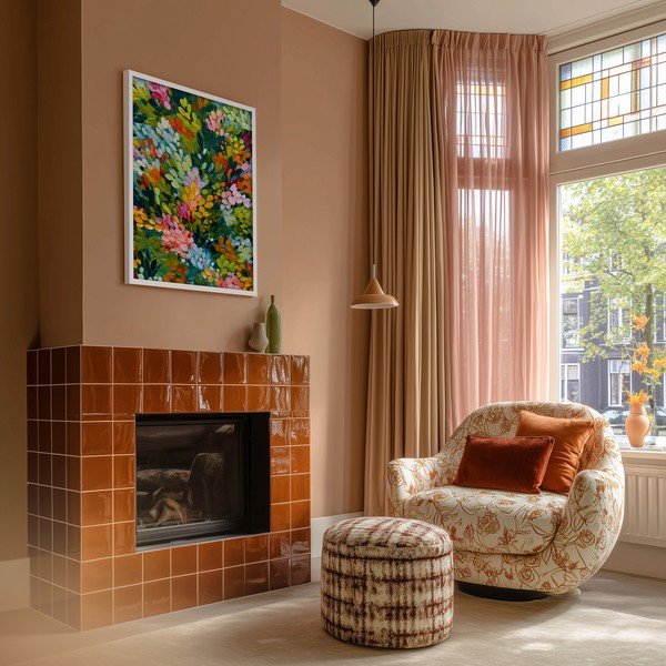 Spausdintas paveikslas su rėmeliu 50x70 cm Vivid Meadow – Styler-image-2