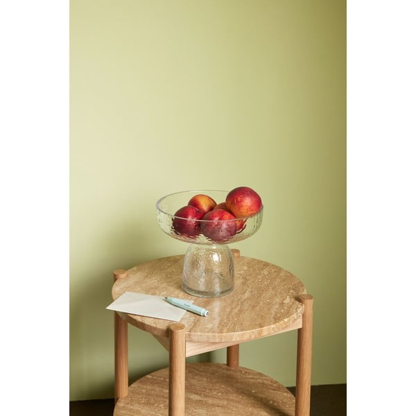 Apvalios formos šoninis stalas su akmens stalviršiu ø 43 cm Trava – Hübsch-image-1