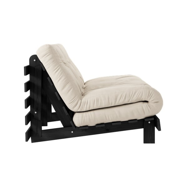 Sulankstoma sofa smėlio spalvos 140 cm Roots Black Night – Karup Design-image-4