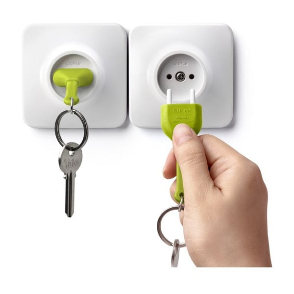 Qualy&CO Atjunkite raktų pakabuką su žaliu raktų pakabuku