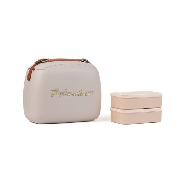 Pilkai rožinės spalvos termo dėžė 6 l Classic Gold – Polarbox