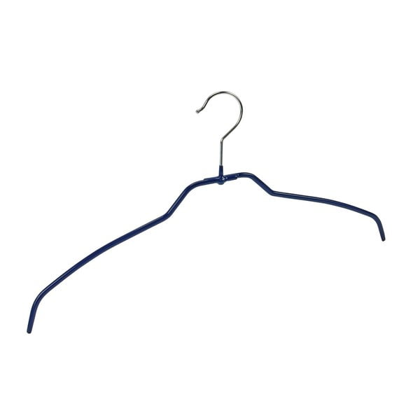 4 mėlynų neslystančių drabužių pakabų rinkinys Wenko Hanger Slim 