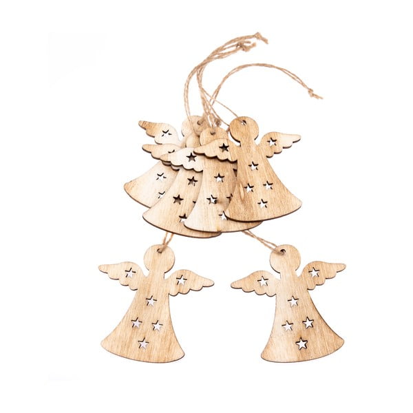 6 medinių cherubinų formos papuošalų rinkinys Dakls