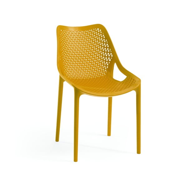 Geltona plastikinė sodo kėdė Bilros - Rojaplast