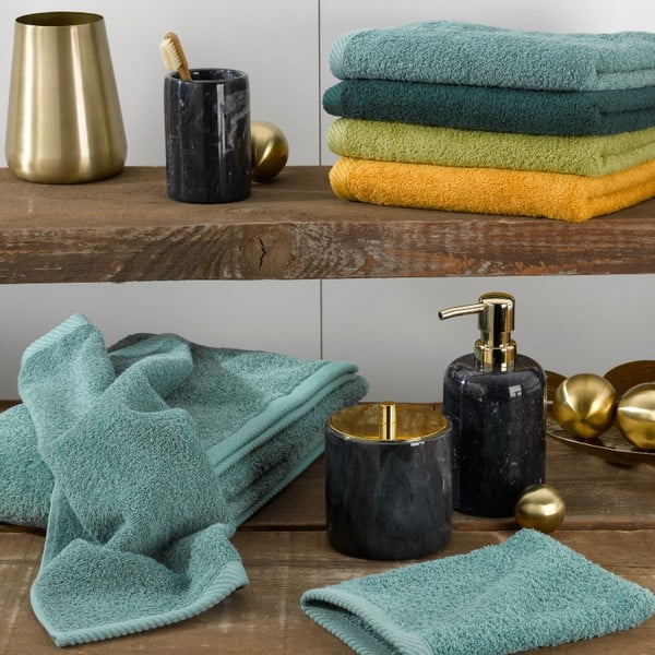 Juodos spalvos marmurinė dėžutė makiažo tamponams Kela Liron-image-4