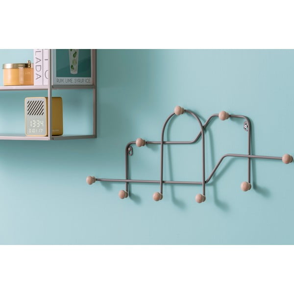 Pilkos spalvos iš metalo sieninė lentyna 71 cm Maze – PT LIVING-image-1