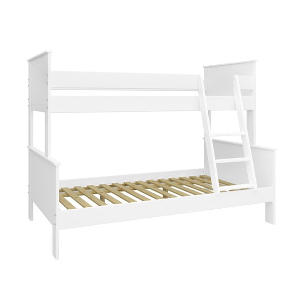 Balta dviaukštė lova 120x200 cm Alba - Tvilum-image-2