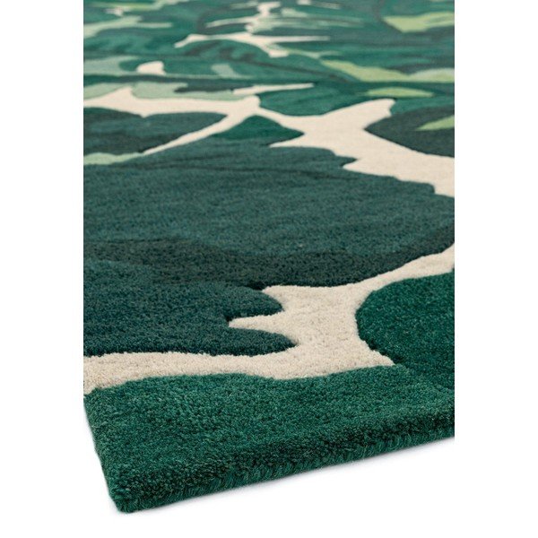 Rankų darbo iš vilnos kilimas tamsiai žalios spalvos 120x170 cm Matrix – Asiatic Carpets-image-2