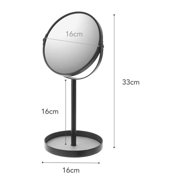 Kosmetinis didinantis veidrodis (3x) ø 17,5 cm Matsuyama – YAMAZAKI-image-4