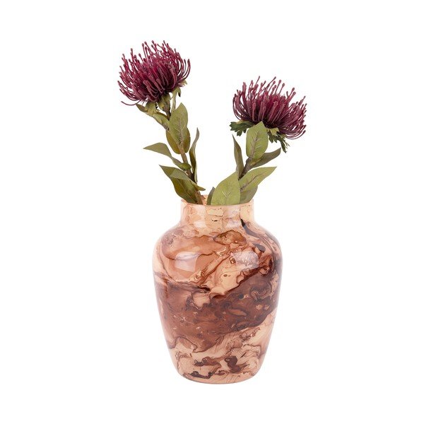 Vaza rudos spalvos iš stiklo Blended  – PT LIVING-image-2