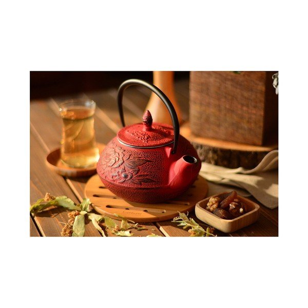 Raudonas ketaus arbatinukas Bambum Taşev Linden, 800 ml-image-1