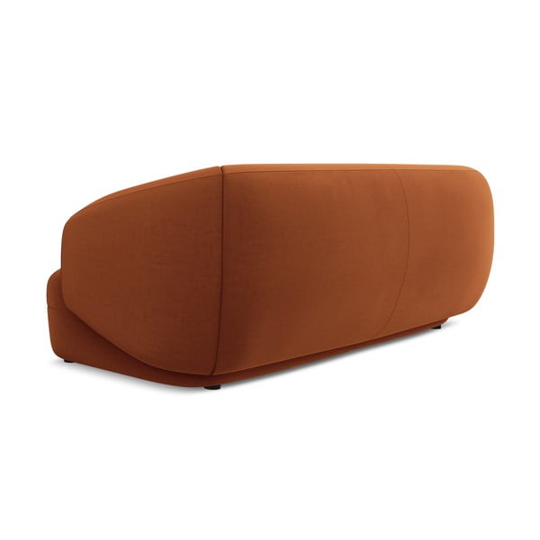 Oranžinės spalvos iš velveto sofa 212 cm Moana – Makamii-image-4