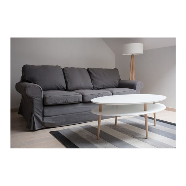 Baltas žurnalinis staliukas Ragaba OVO-image-1