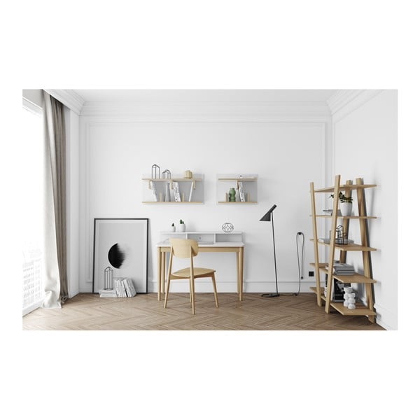 Balta sieninė lentynų sistema TemaHome Bern, 230 x 60 cm-image-3