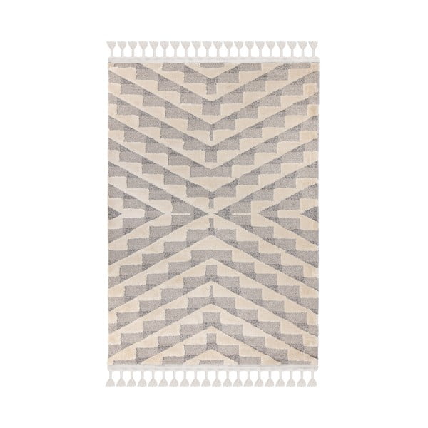 Kreminės ir pilkos spalvos kilimas Flair Rugs Hampton, 160 x 230 cm