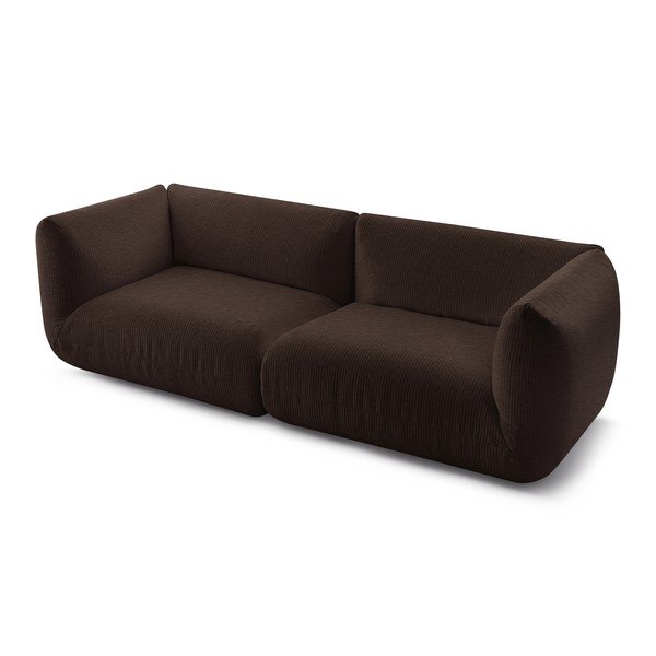 Tamsiai ruda velvetinė sofa 260 cm Lecomte - Bobochic Paris-image-3