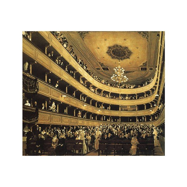 Gustavas Klimtas - Senojo Burgtheaterio žiūrovų salė, 45x50 cm