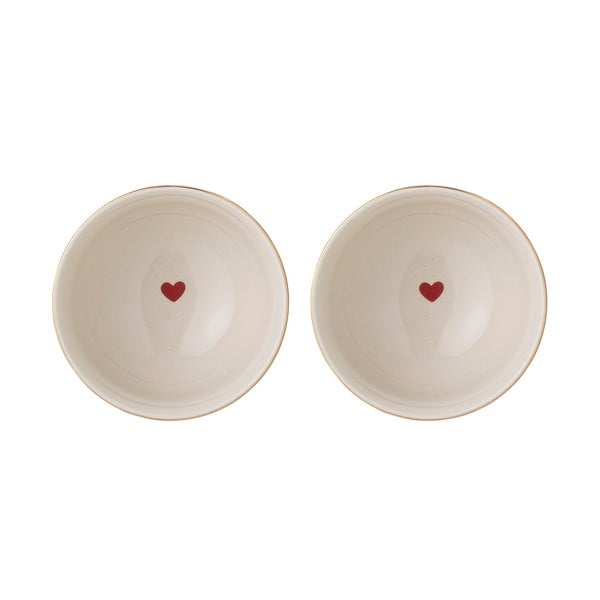 Kreminės spalvos iš akmens masės maži dubenys 2 vnt. su Kalėdų motyvu 500 ml Jolly – Bloomingville-image-3