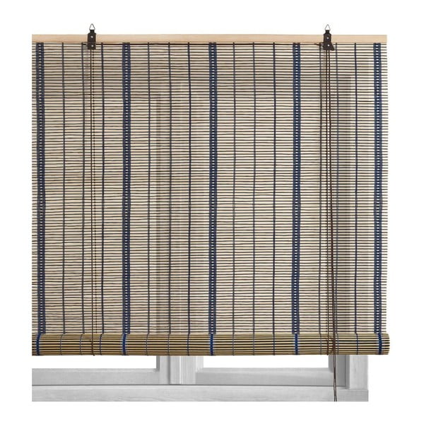 Mėlynai rudos spalvos bambuko ritininės žaliuzės 90x180 cm Natural Life - Casa Selección