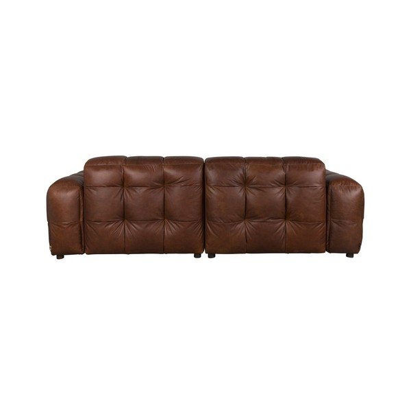 Rudos spalvos sofa iš odos 264 cm Hackman – Dutchbone-image-3
