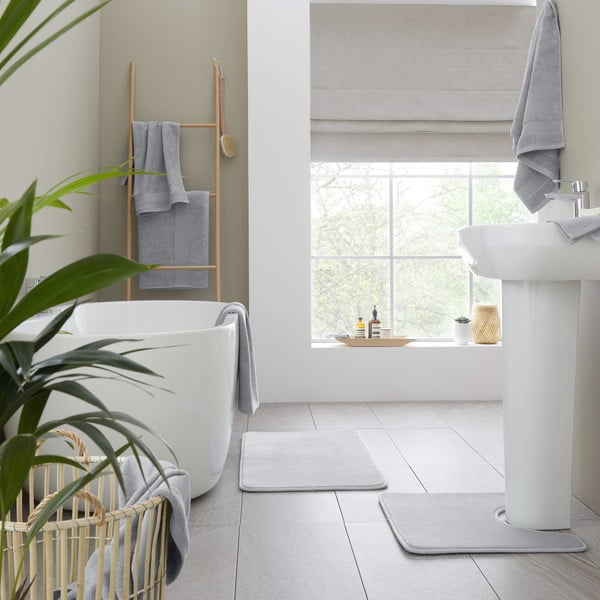 Šviesiai pilkos spalvos iš frote audinio iš medvilnės vonios rankšluosčių rinkiniai 6 vnt. Anti-Bacterial – Catherine Lansfield-image-1