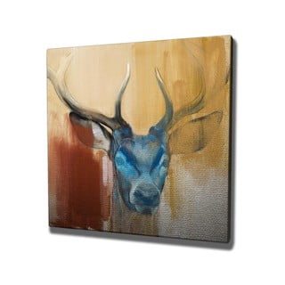 Paveikslas ant drobės Colorful Deer, 45 x 45 cm