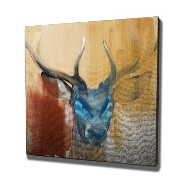 Paveikslas ant drobės Colorful Deer, 45 x 45 cm