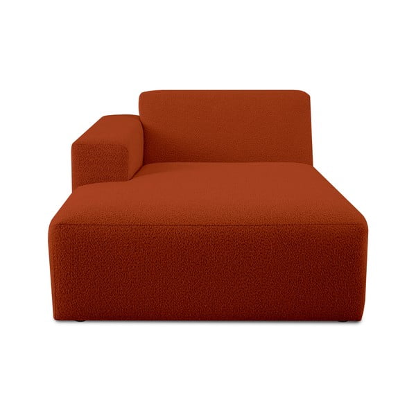 Iš boucle modulinė sofa raudonos plytų spalvos (su kairiuoju kampu) Roxy – Scandic