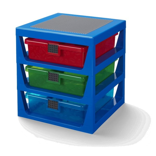 Mėlynas daiktų organizatorius su 3 stalčiais LEGO® Storage