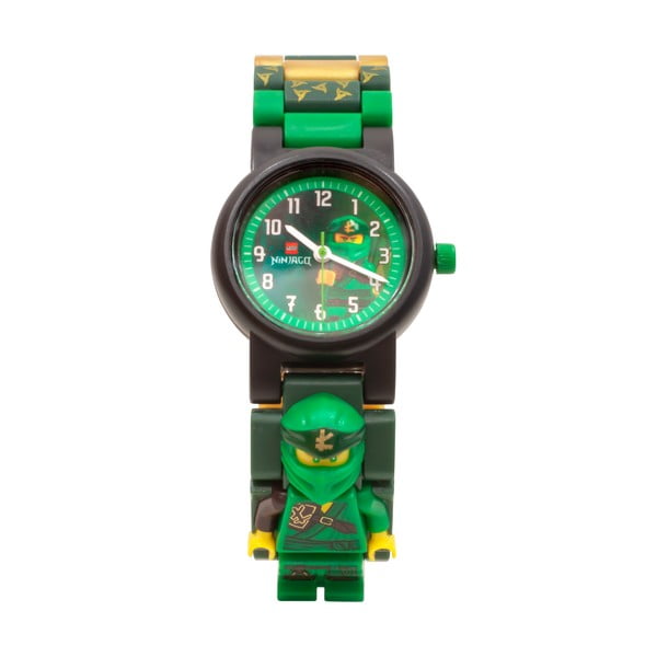 Žalios spalvos rankinis laikrodis su sulankstomu dirželiu ir minifigūrėle LEGO® NINJAGO Lloyd-image-1