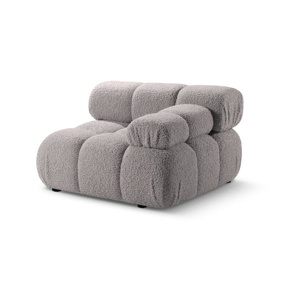Iš boucle modulinė sofos dalis šviesiai pilkos spalvos (su dešiniuoju kampu) Bellis – Micadoni Home-image-4