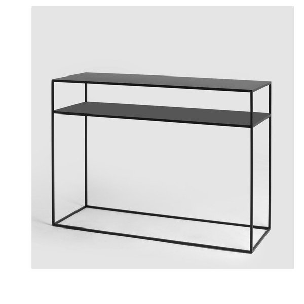 Juodas konsolinis staliukas CustomForm Tensio, 100 x 35 cm-image-2