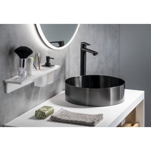 Kriauklei čiaupas matinės juodos spalvos stovimas Pax – Sapho-image-4