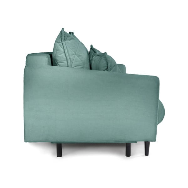Turkio spalvos iš kordinio velveto sulankstoma/su sandėliavimo vieta sofa 215 cm Bjork – Bonami Selection-image-4