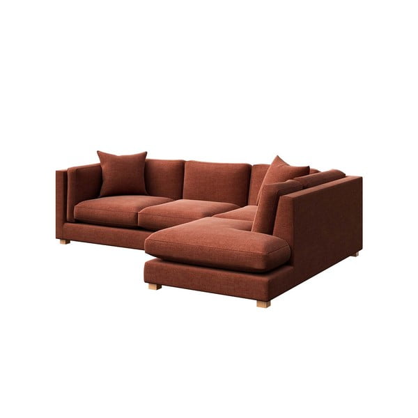 Kampinė sofa raudonos plytų spalvos (su dešiniuoju kampu) Pomo – Ame Yens-image-2