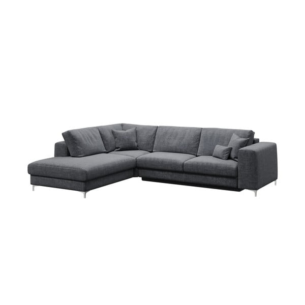 Tamsiai pilka sofa-lova Devichy Rothe, kairysis kampas-image-2