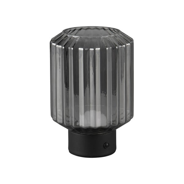 Stalinis šviestuvas juodos spalvos/pilkos spalvos LED su pritemdymo funkcija (aukštis 19,5 cm) su stiklo gaubtu Lord – Trio