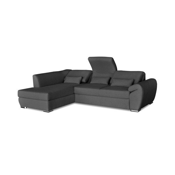 Tamsiai pilka kampinė sofa-lova "Windsor & Co. Sofos Epsilon, kairysis kampas-image-1