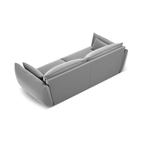 Šviesiai pilkos spalvos iš velveto sofa 208 cm Vanda – Mazzini Sofas-image-3