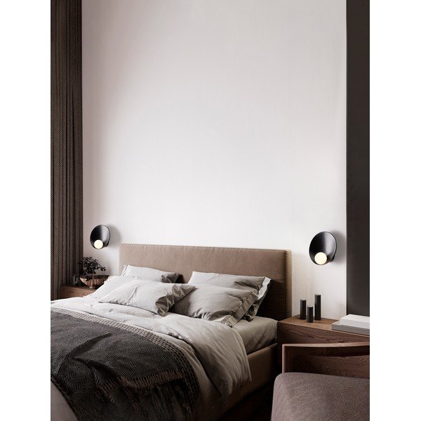 Matinės juodos spalvos iš plieno sieninė lempa Minim – Nova Luce-image-1