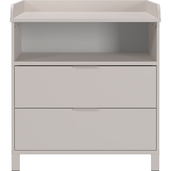 Kreminės spalvos su vystymo stalu vaikiška šoninė spintelė 89x102x77 cm Alkmaar – Germania