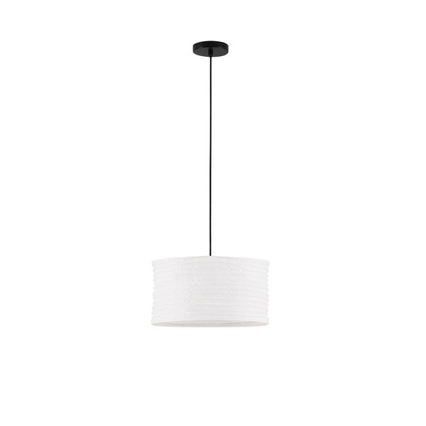 Baltos spalvos iš lino kabantis šviestuvas ø 38 cm Linnet – Nova Luce