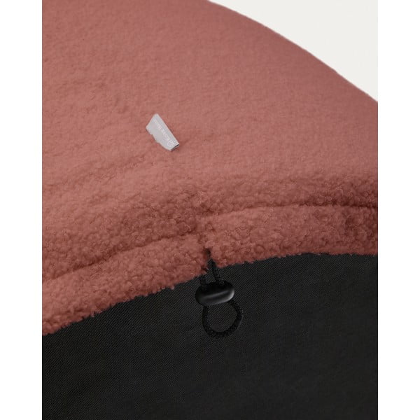 Terakotos spalvos iš boucle pufas Kaeli – Kave Home-image-2