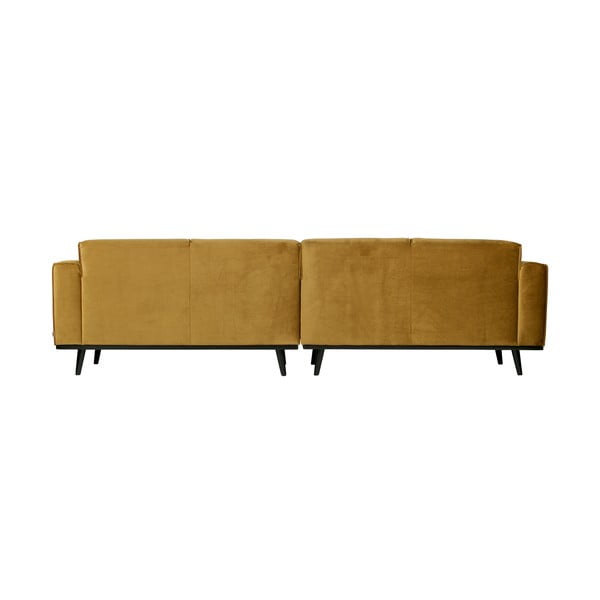 Geltonos spalvos iš velveto sofa 280 cm Statement – WOOOD-image-2