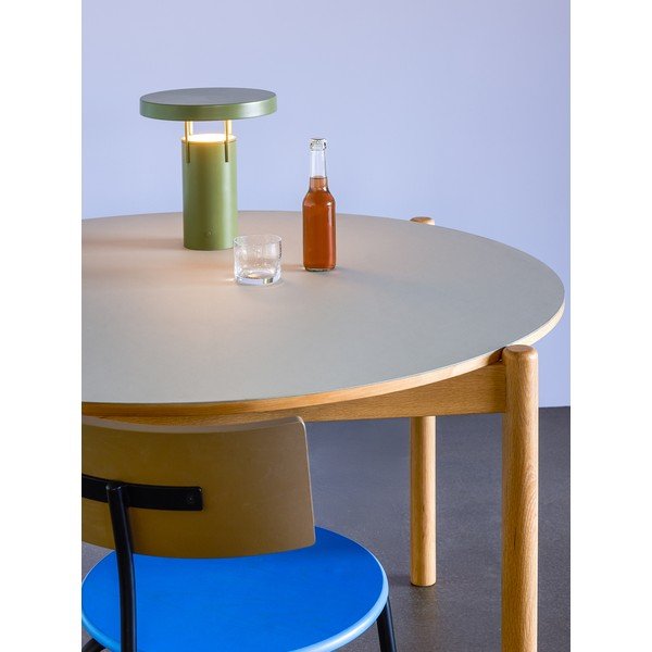 Apvalios formos valgomojo stalas iš ąžuolo masyvo ø 115 cm Oblique – Hübsch-image-1