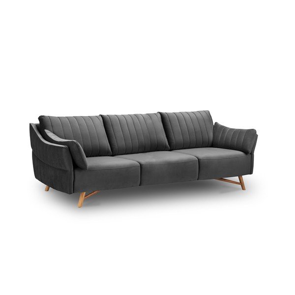 Tamsiai pilka aksominė sofa Interieurs 86 Elysée, 232 cm-image-4