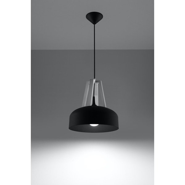 Juodas pakabinamas šviestuvas Sollux Olla-image-2