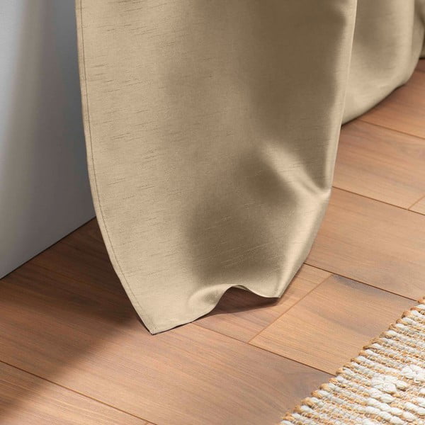 Iš satino užuolaida smėlio spalvos 140x240 cm Shana – douceur d'intérieur-image-4