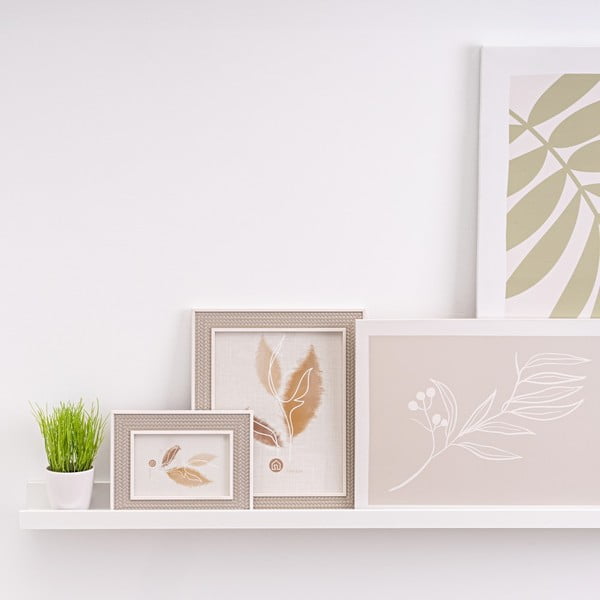 Sieninė lentyna baltos spalvos paveikslėliams 100 cm – Casa Selección-image-1
