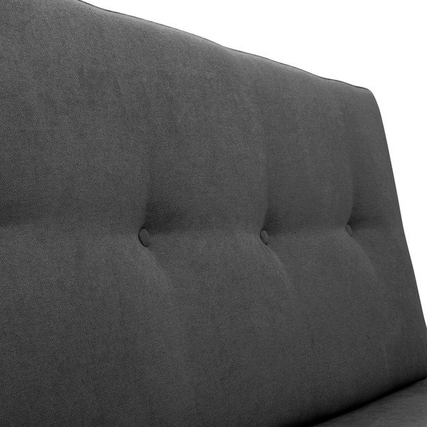 Antracito spalvos paminkštintas suolas Max Winzer Vito-image-1